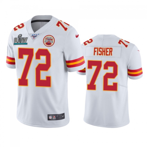 Kansas City Chiefs Eric Fisher White Super Bowl LIV Vapor Limited Jersey