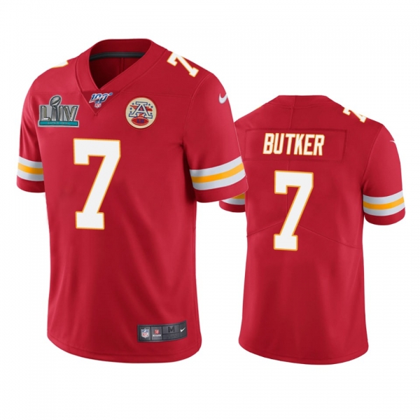 Kansas City Chiefs Harrison Butker Red Super Bowl LIV Vapor Limited Jersey