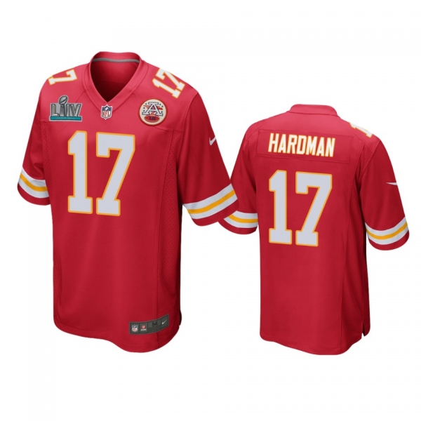 Kansas City Chiefs Mecole Hardman Red Super Bowl LIV Game Jersey