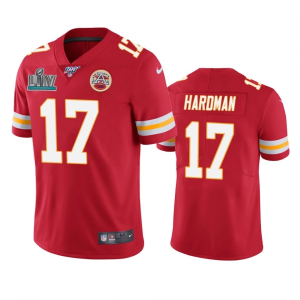 Kansas City Chiefs Mecole Hardman Red Super Bowl LIV Vapor Limited Jersey