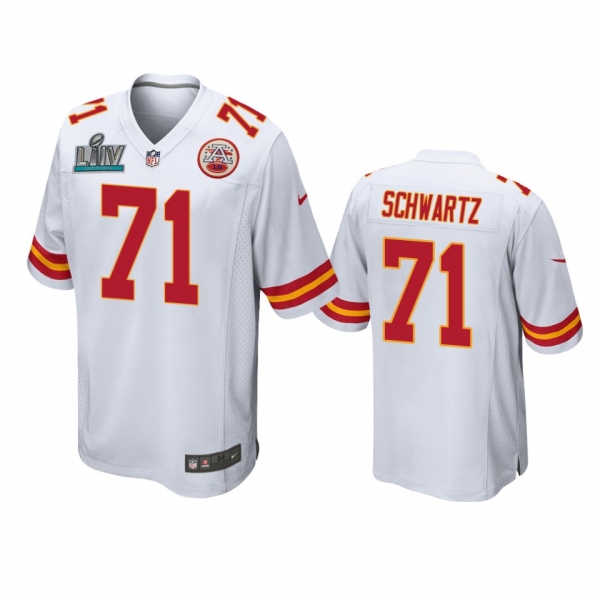 Kansas City Chiefs Mitchell Schwartz White Super Bowl LIV Game Jersey