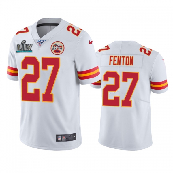 Kansas City Chiefs Rashad Fenton White Super Bowl LIV Vapor Limited Jersey