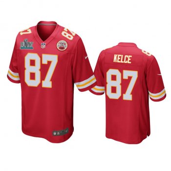 Kansas City Chiefs Travis Kelce Red Super Bowl LIV Game Jersey