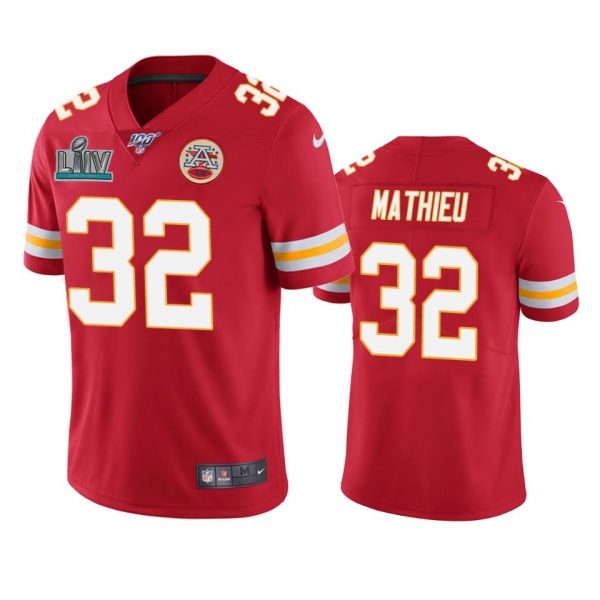 Kansas City Chiefs Tyrann Mathieu Red Super Bowl LIV Vapor Limited Jersey