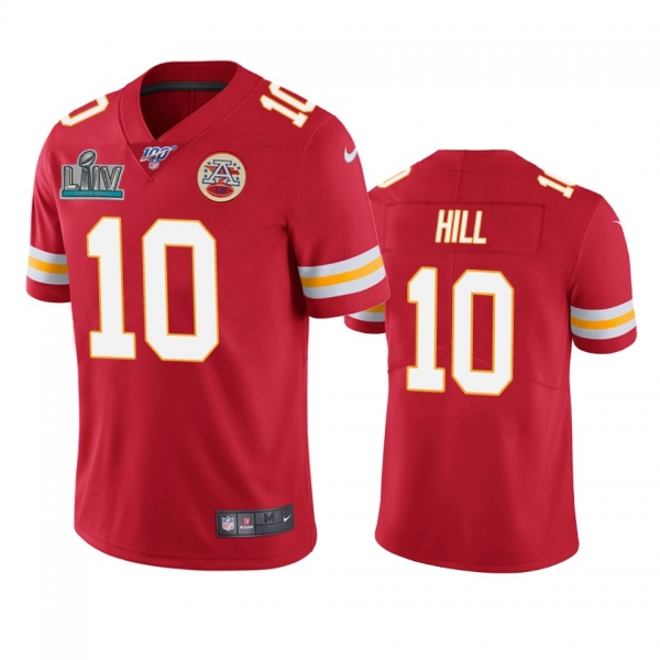 Kansas City Chiefs Tyreek Hill Red Super Bowl LIV Vapor Limited Jersey