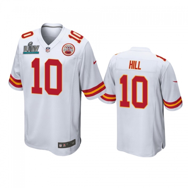 Kansas City Chiefs Tyreek Hill White Super Bowl LIV Game Jersey