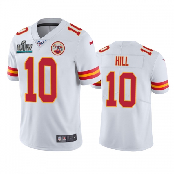 Kansas City Chiefs Tyreek Hill White Super Bowl LIV Vapor Limited Jersey