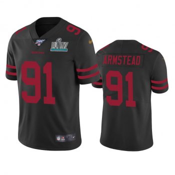 San Francisco 49ers Arik Armstead Black Super Bowl LIV Vapor Limited Jersey