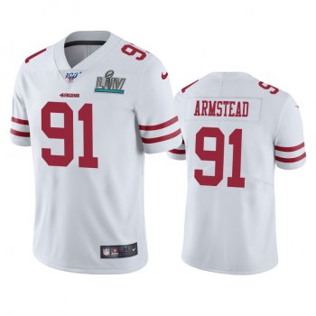 San Francisco 49ers Arik Armstead White Super Bowl LIV Vapor Limited Jersey