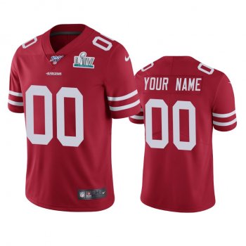 San Francisco 49ers Custom Scarlet Super Bowl LIV Vapor Limited Jersey