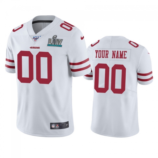 San Francisco 49ers Custom White Super Bowl LIV Vapor Limited Jersey