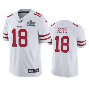 San Francisco 49ers Dante Pettis White Super Bowl LIV Vapor Limited Jersey