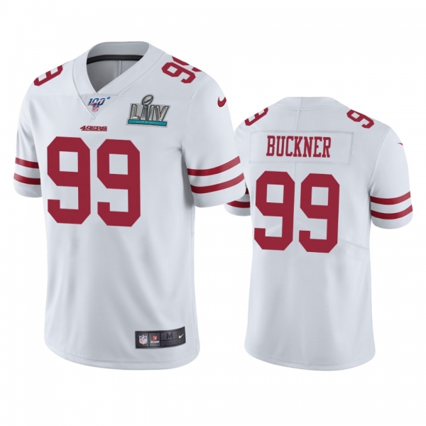 San Francisco 49ers DeForest Buckner White Super Bowl LIV Vapor Limited Jersey