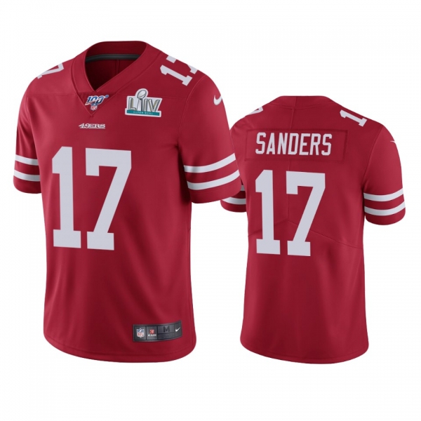 San Francisco 49ers Emmanuel Sanders Scarlet Super Bowl LIV Vapor Limited Jersey