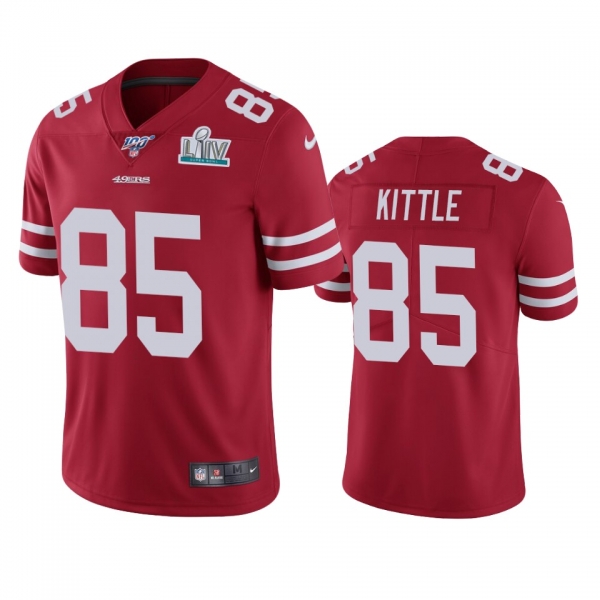 San Francisco 49ers George Kittle Scarlet Super Bowl LIV Vapor Limited Jersey