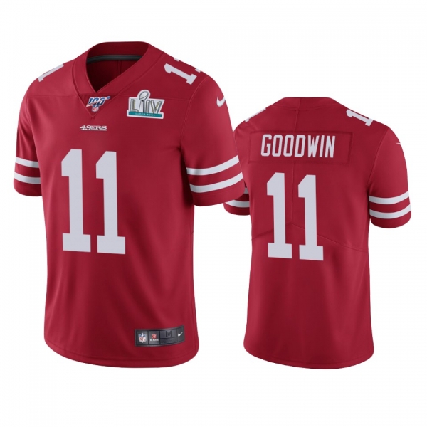 San Francisco 49ers Marquise Goodwin Scarlet Super Bowl LIV Vapor Limited Jersey