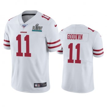 San Francisco 49ers Marquise Goodwin White Super Bowl LIV Vapor Limited Jersey