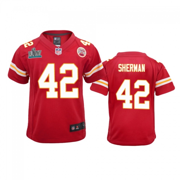 Youth Chiefs Anthony Sherman Red Super Bowl LIV Game Jersey