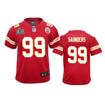 Youth Chiefs Khalen Saunders Red Super Bowl LIV Game Jersey