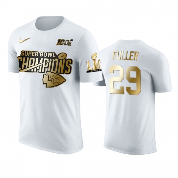 Kansas City Chiefs Kendall Fuller White Super Bowl LIV Champions Golden Edition T-Shirt