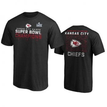 Men's Kansas City Chiefs Black Super Bowl LIV Champions Hurry Up Roster T-Shirt