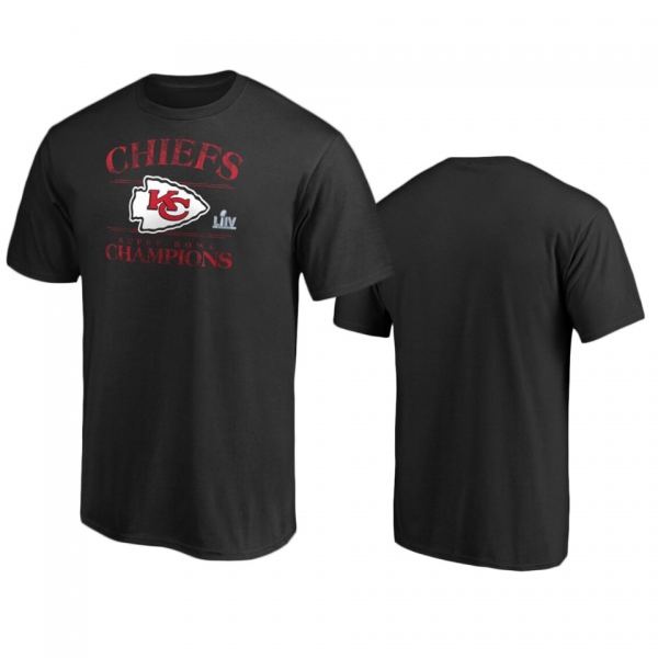 Men's Kansas City Chiefs Black Super Bowl LIV Champions Juke T-Shirt