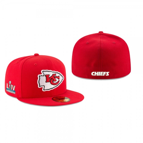 Men's Kansas City Chiefs Red Super Bowl LIV Champions 59FIFTY Hat