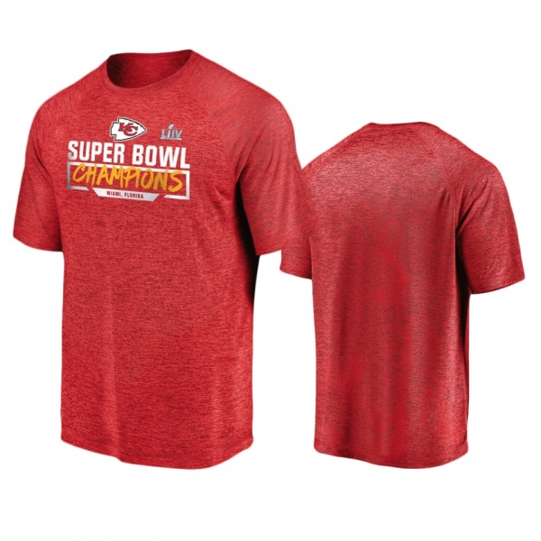 Men's Kansas City Chiefs Red Super Bowl LIV Champions Long Snapper Synthetic T-Shirt