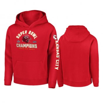 Youth Kansas City Chiefs Red Super Bowl LIV Champions Lateral Hoodie