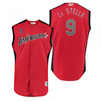 2019 MLB All-Star Game Workout American League Tommy La Stella Red Jersey