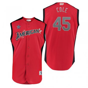 2019 MLB All-Star Game Workout American League Gerrit Cole Red Jersey