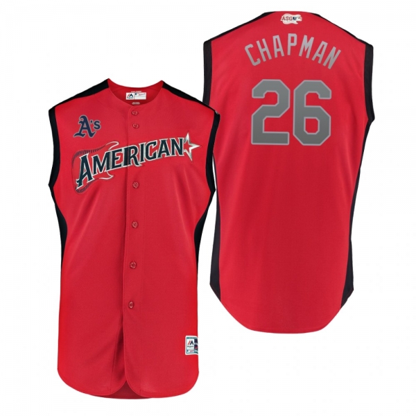 2019 MLB All-Star Game Workout American League Matt Chapman Red Jersey