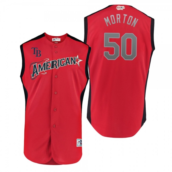 2019 MLB All-Star Game Workout American League Charlie Morton Red Jersey