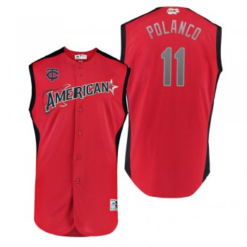 2019 MLB All-Star Game Workout American League Jorge Polanco Red Jersey