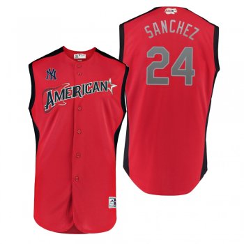 2019 MLB All-Star Game Workout American League Gary Sanchez Red Jersey