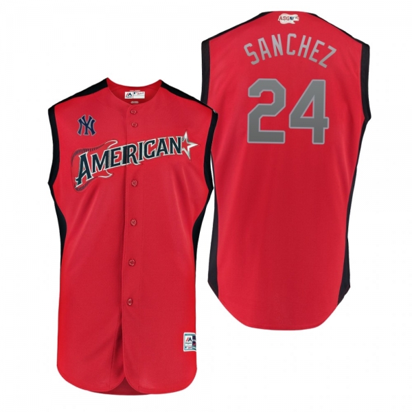 2019 MLB All-Star Game Workout American League Gary Sanchez Red Jersey