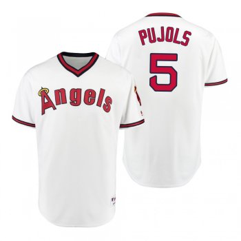 California Angels Albert Pujols White 1975 Turn Back the Clock Authentic Jersey