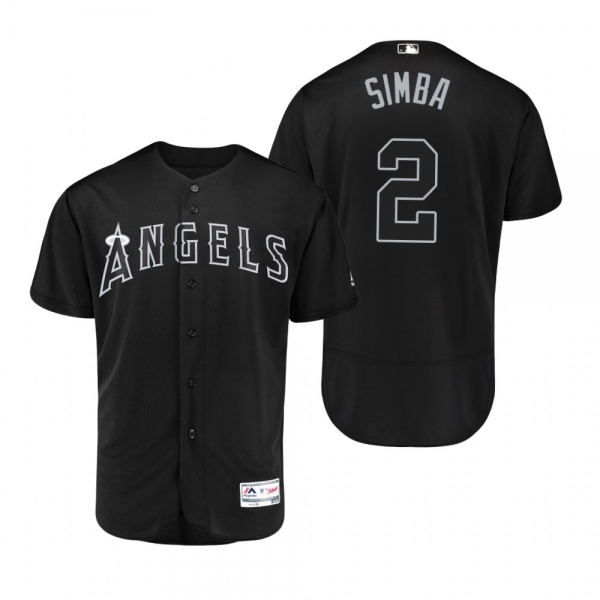 Los Angeles Angels Andrelton Simmons Simba Black 2019 Players' Weekend Authentic Jersey