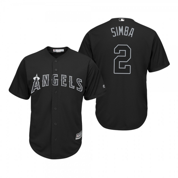 Los Angeles Angels Andrelton Simmons Simba Black 2019 Players' Weekend Replica Jersey