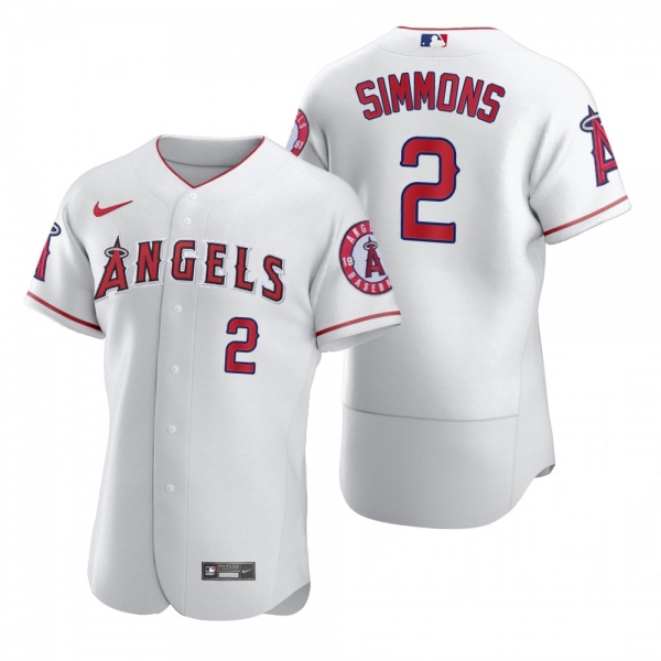 Los Angeles Angels Andrelton Simmons Nike White 2020 Authentic Jersey