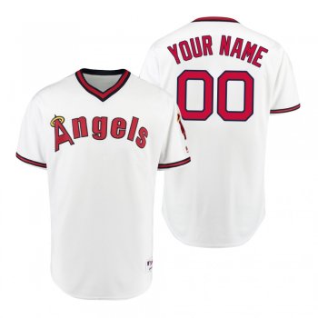 California Angels Custom White 1975 Turn Back the Clock Authentic Jersey