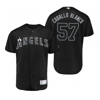 Los Angeles Angels Hansel Robles Caballo Blanco Black 2019 Players' Weekend Authentic Jersey