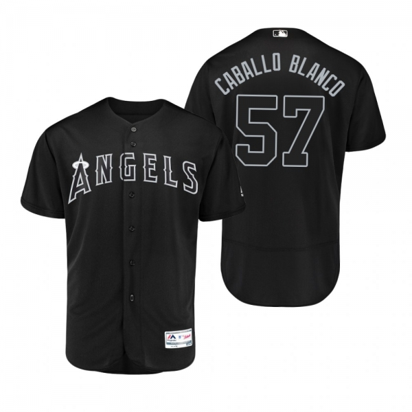 Los Angeles Angels Hansel Robles Caballo Blanco Black 2019 Players' Weekend Authentic Jersey