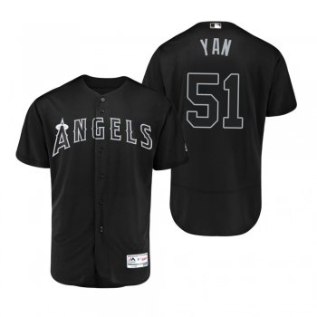 Los Angeles Angels Jaime Barria Yan Black 2019 Players' Weekend Authentic Jersey