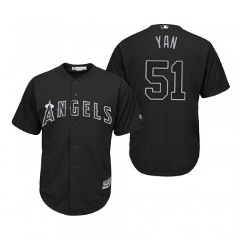 Los Angeles Angels Jaime Barria Yan Black 2019 Players' Weekend Replica Jersey