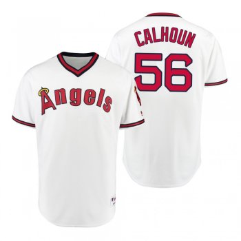 California Angels Kole Calhoun White 1975 Turn Back the Clock Authentic Jersey