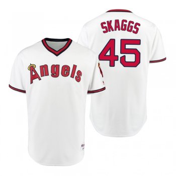 California Angels Tyler Skaggs White 1975 Turn Back the Clock Authentic Jersey