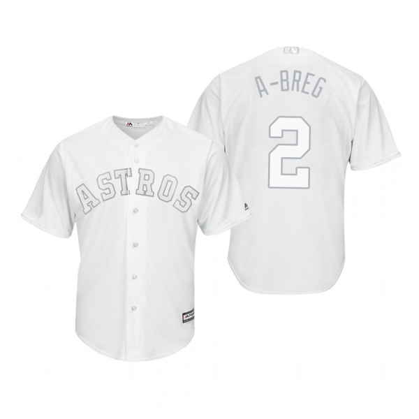 Houston Astros Alex Bregman A-Breg White 2019 Players' Weekend Replica Jersey