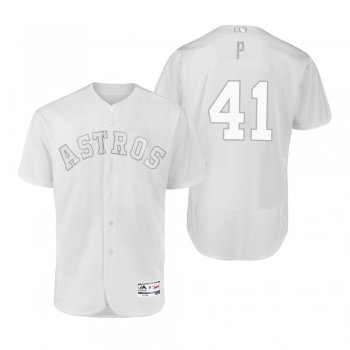 Houston Astros Brad Peacock P White 2019 Players' Weekend Authentic Jersey