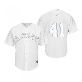 Houston Astros Brad Peacock P White 2019 Players' Weekend Replica Jersey